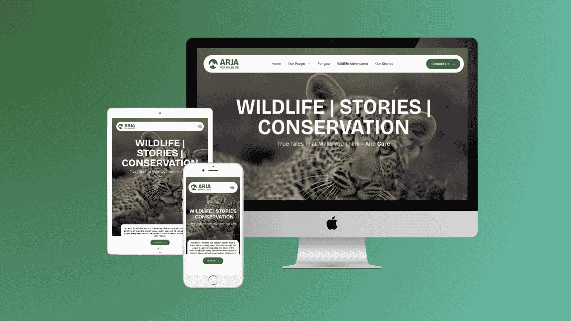 arja portfolio.png | Website Development Case Study: Arja For Wildlife | Flashyminds